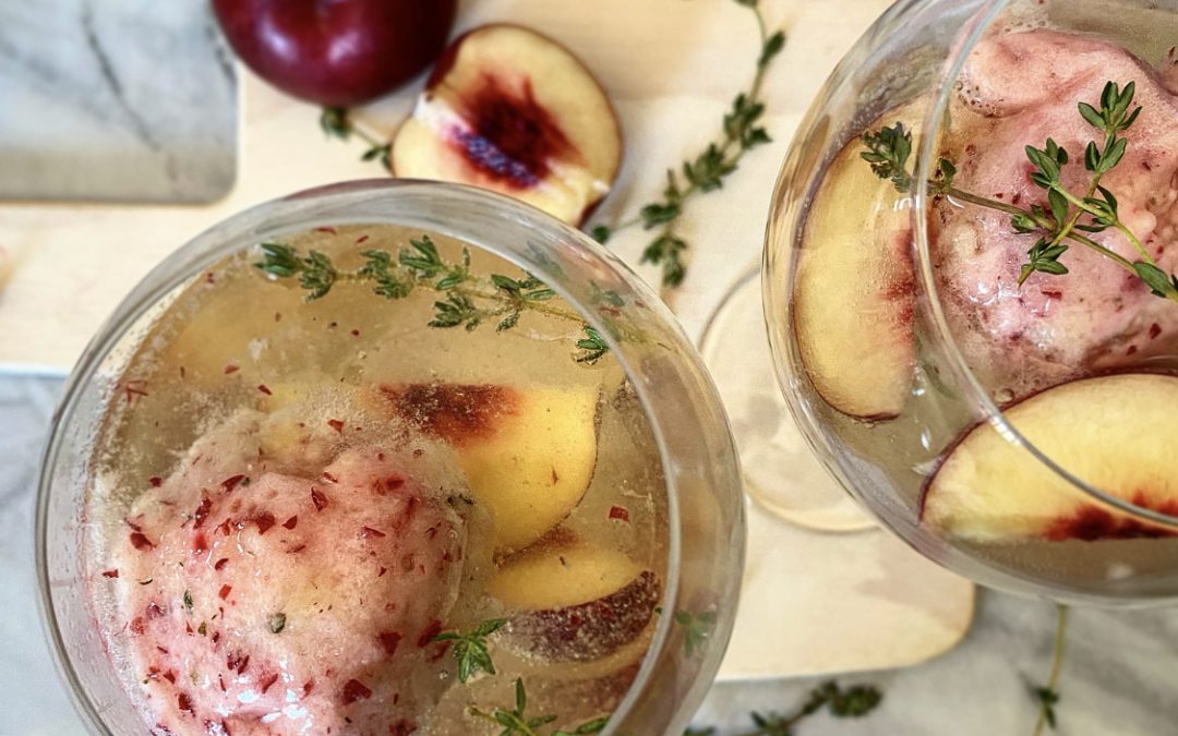 Nectarine & Thyme Sorbet Bellini 