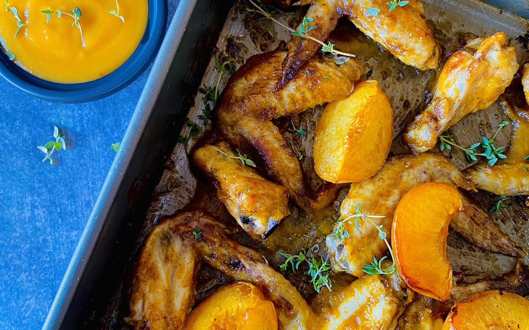 Spicy Peach Chicken Wings