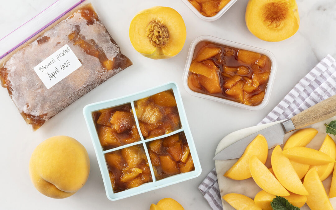 Stewed Peaches for Freezing