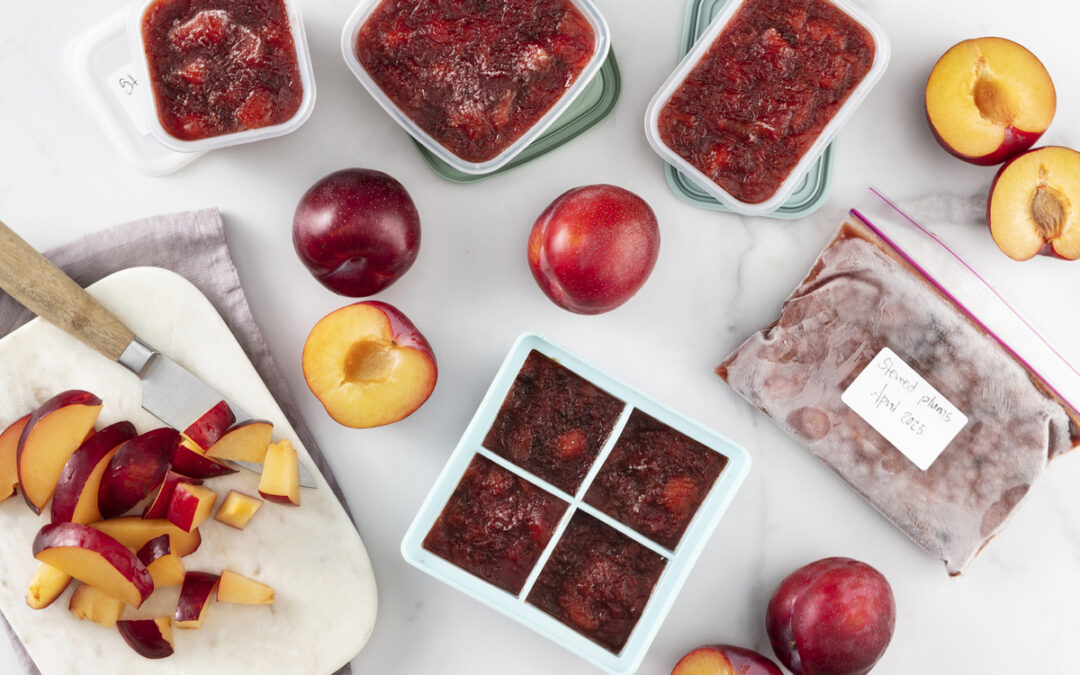 Stewed Plums for Freezing