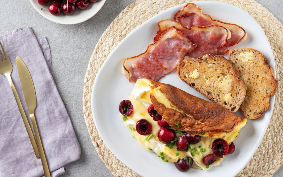 Brie, Cherry and Herb Omelette