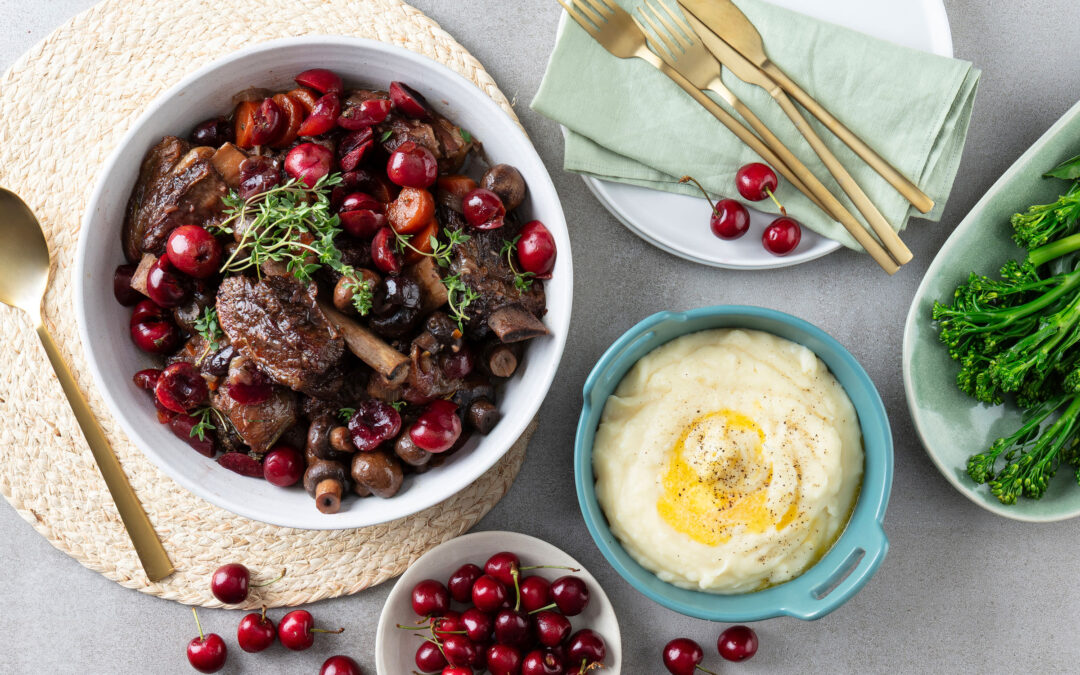 Cherry & Red Wine Braised Short Ribs