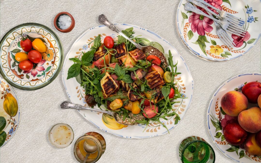 Grilled Stone Fruit & Halloumi Salad
