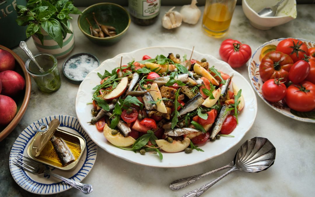 Sardine and Stone Fruit Panzanella